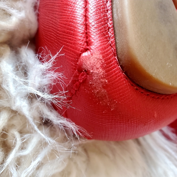 Michael Kors Red Leather Ballet Flats - Picture 5 of 9